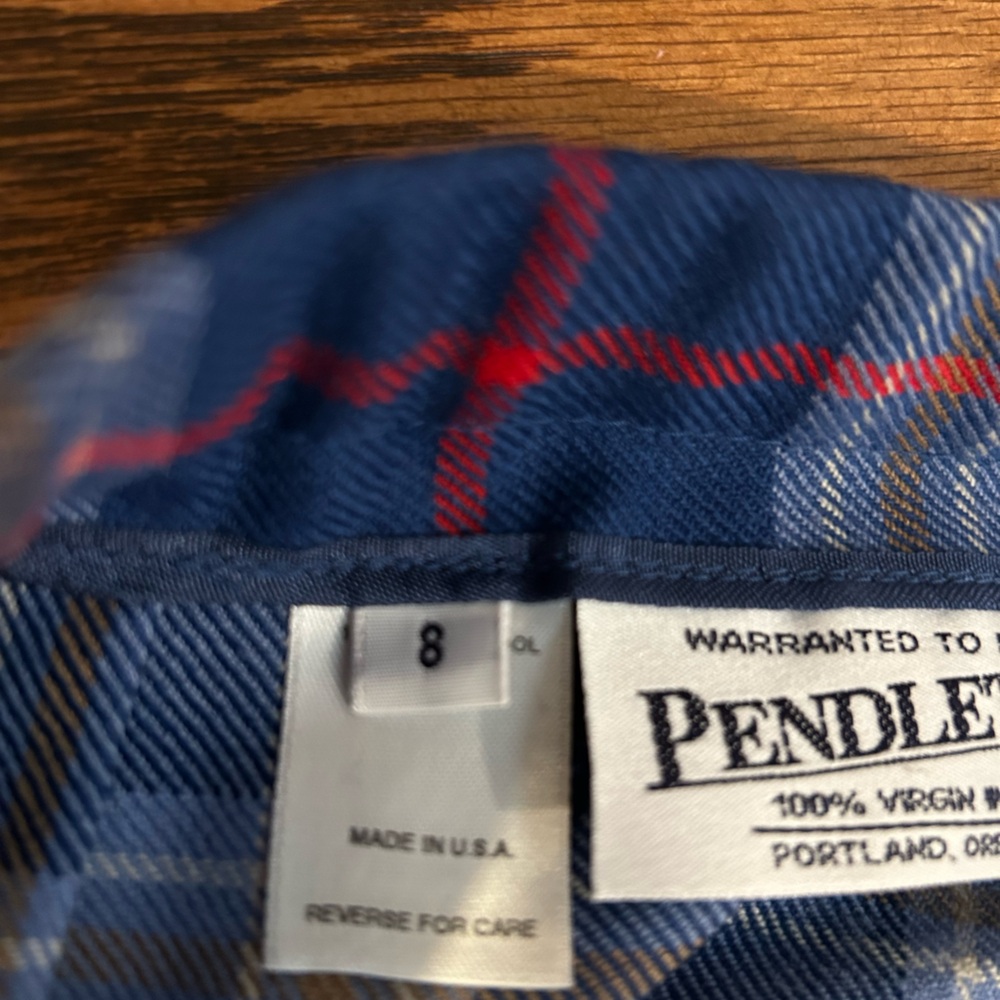 Pendleton Blue and Red Plaid A-Line Skirt - Picture 4 of 6